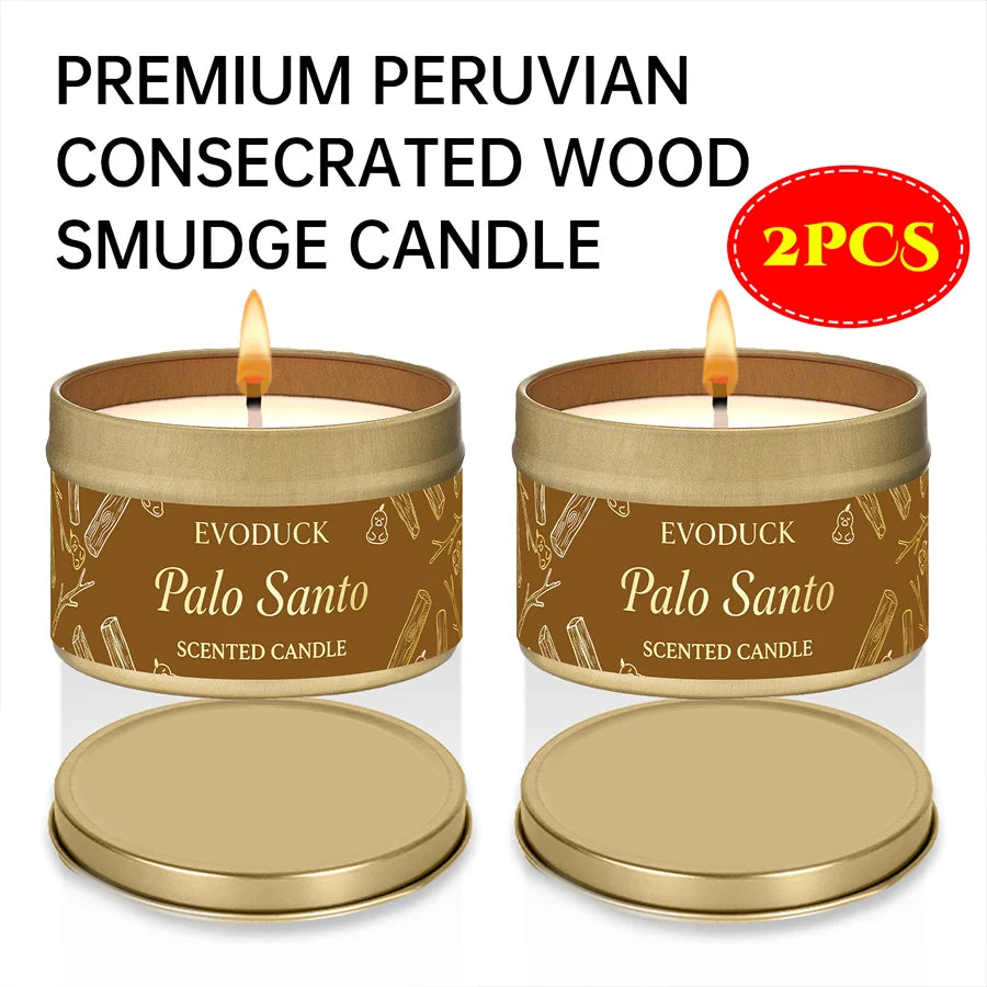 Palo Santo Soy Wax Candle — Purifying & Grounding | Meditation Gift