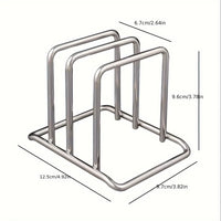 Pot lid and cutting board rack