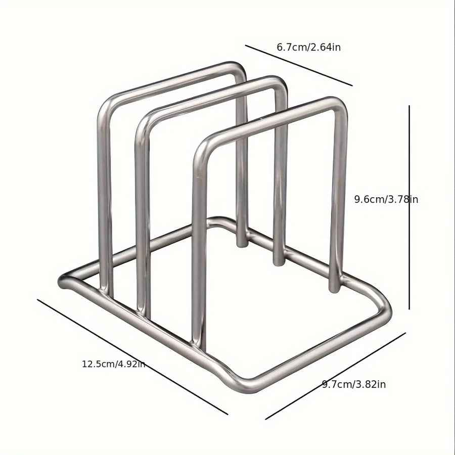 Pot lid and cutting board rack