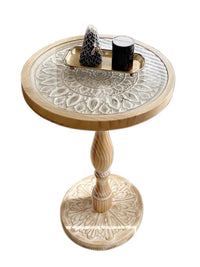 Moroccan Carved Side Table