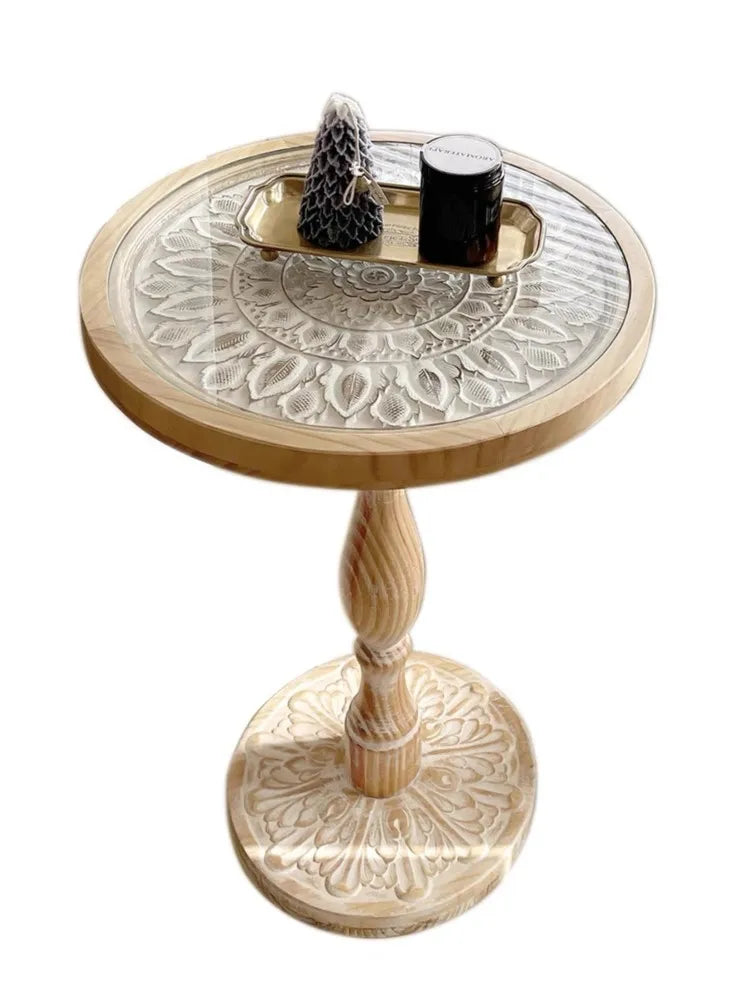 Moroccan Carved Side Table