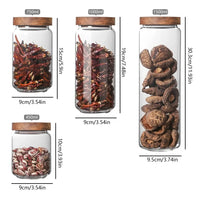 Glass canister with wooden lid