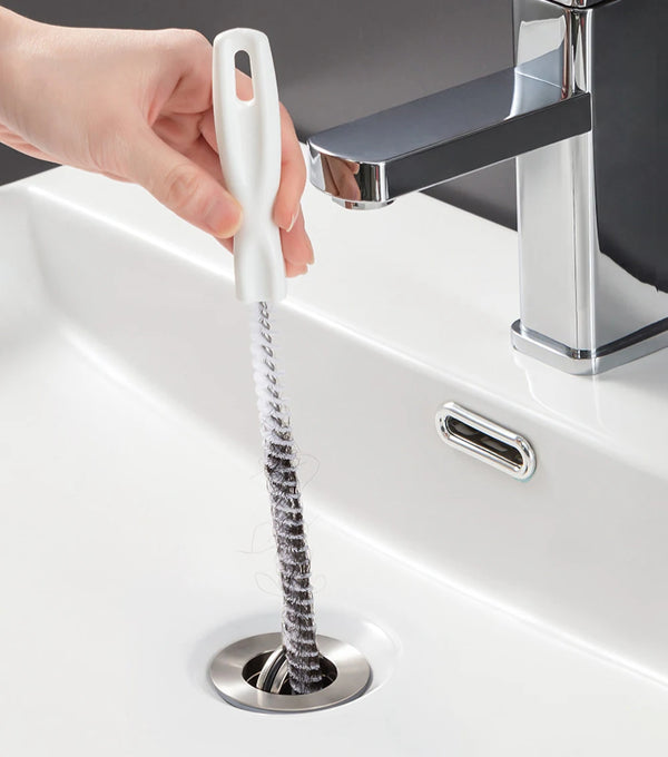 Flexible Drain Cleaning Brush — Sink, Shower & Pipe Hair Remover
