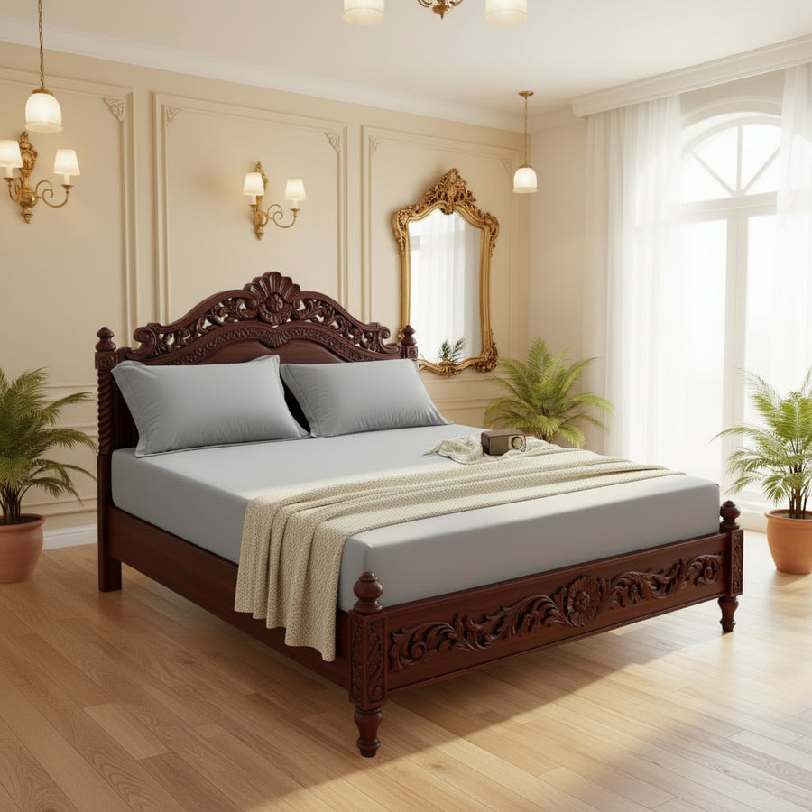 Brushed sateen fitted sheet