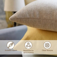 Japanese Art Cushion Cover — Natural Linen | Double-Sided Print
