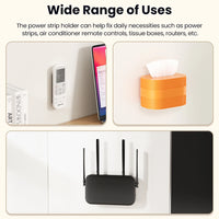Self-Adhesive Power Strip & Cable Organiser Holder | No-Drill Wall Mount