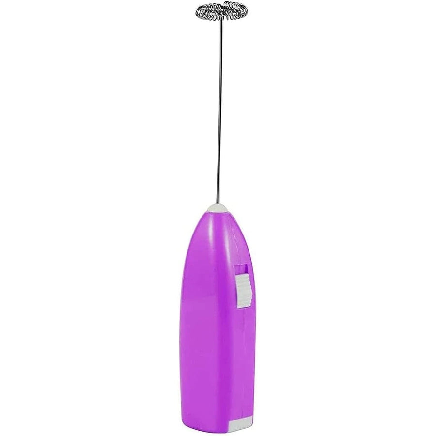 Handheld Electric Milk Frother & Egg Beater — Battery Powered, Stainless Steel