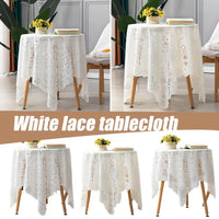 White Lace Tablecloth | Farmhouse & Pastoral Style | 60×60cm