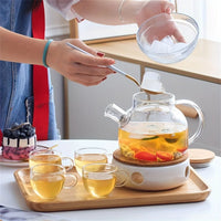 1L/1.8L Large Capacity Glass Teapot