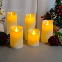 Flameless LED Pillar Candles — Warm Flicker | Set of 1–10 | Wedding & Events