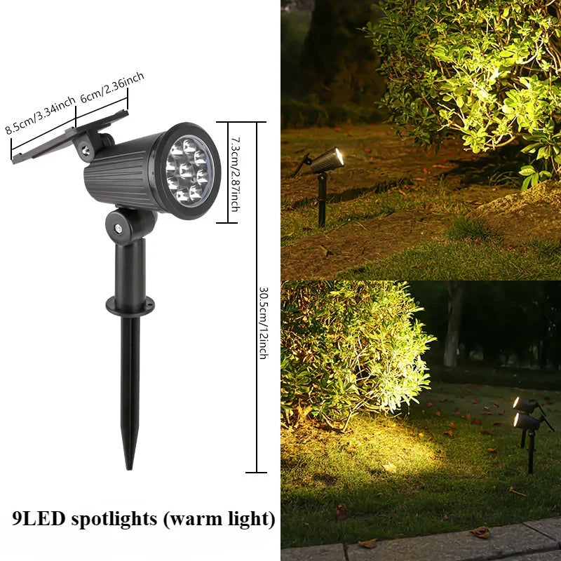 Solar garden spotlight