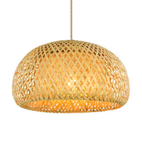 Hand-Woven Bamboo Lantern Pendant Lamp — Natural Rattan | E27 LED | 3 Finishes | Warm or White Light