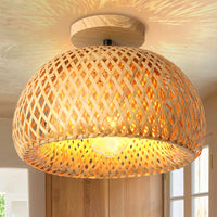 Handmade boho bamboo ceiling light