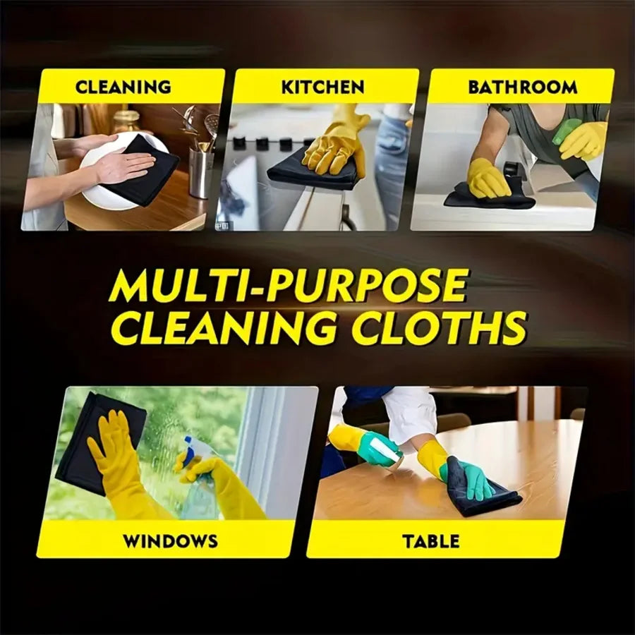 Microfiber Cleaning Cloths — Streak-Free, Reusable, Pack of 3–20
