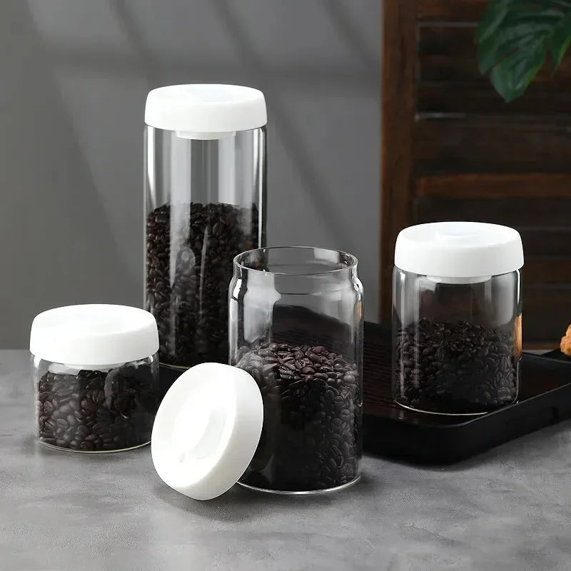 Manual Vacuum-Sealed Coffee Jar