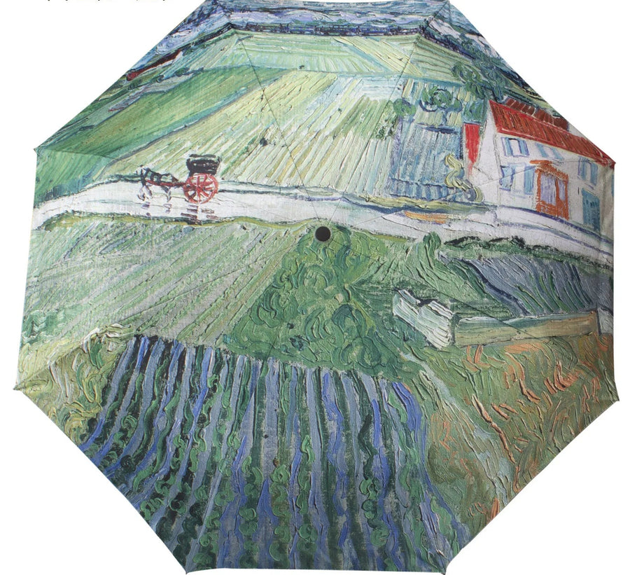 Fine Art Print Umbrella — Compact Foldable | UV & Rain | 9 Masterwork Designs