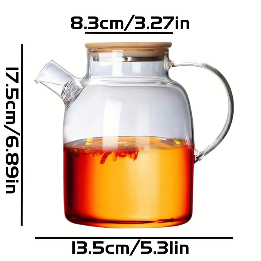 1L/1.8L Large Capacity Glass Teapot