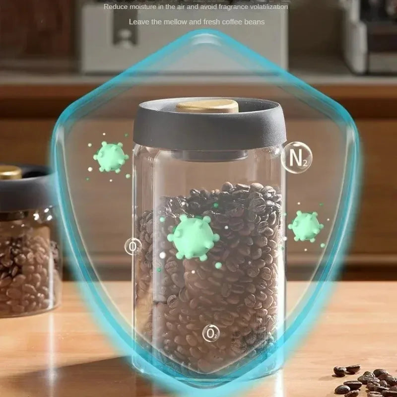 Manual Vacuum-Sealed Coffee Jar