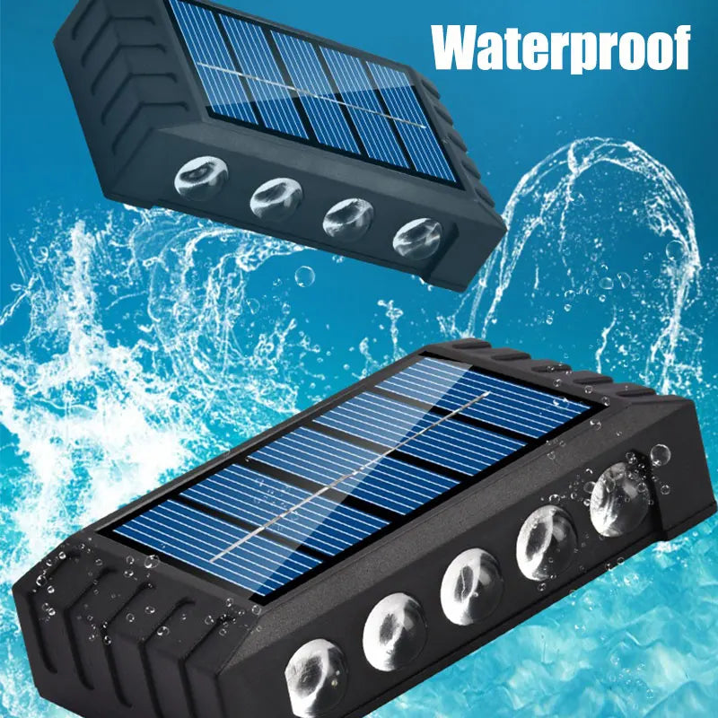 Solar outdoor wall light
