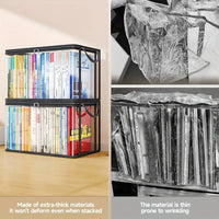 Clear flip-top storage box