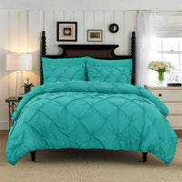 Pintuck Cotton Duvet Cover Set — 3 Piece, 7 Colours
