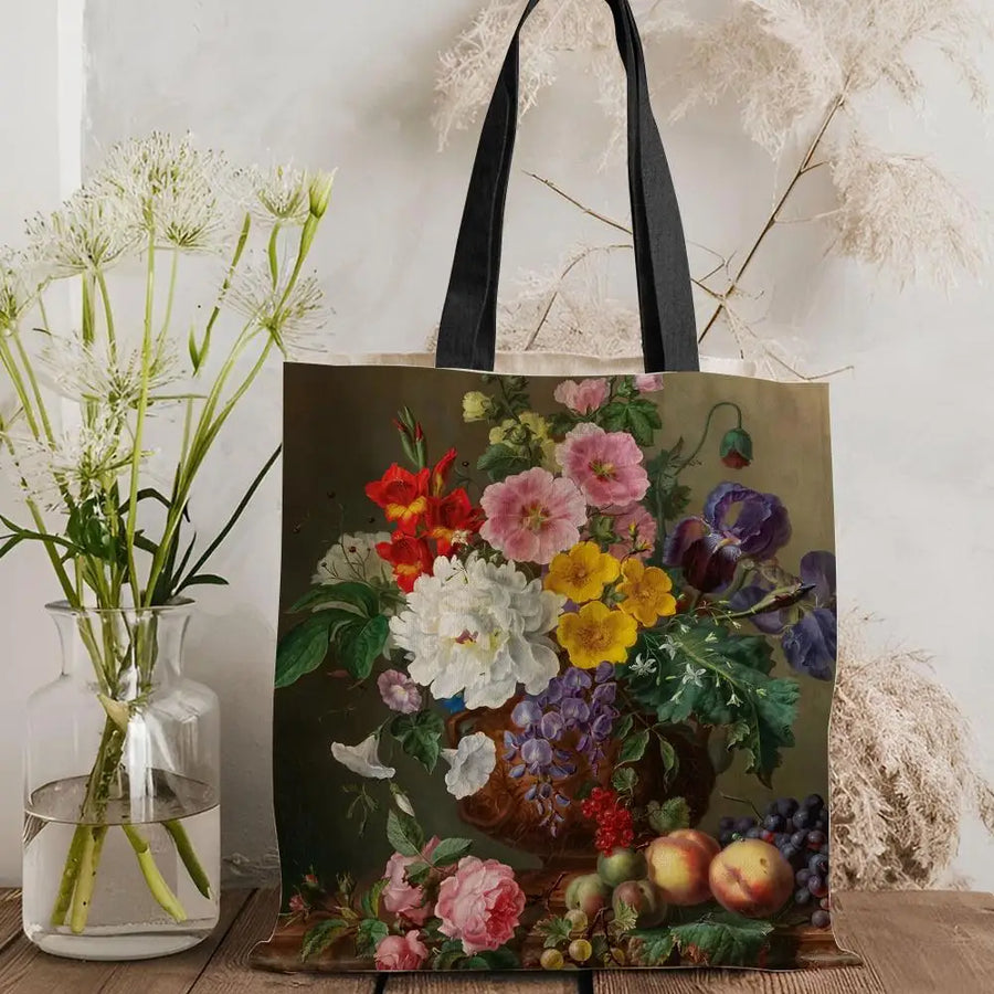Still Life Painting Canvas Tote Bag — Eco Canvas | Large Capacity
