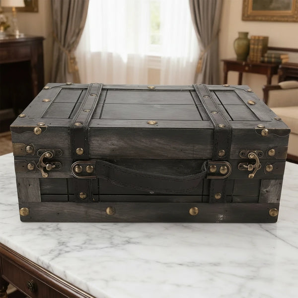Vintage Wooden Storage Trunk