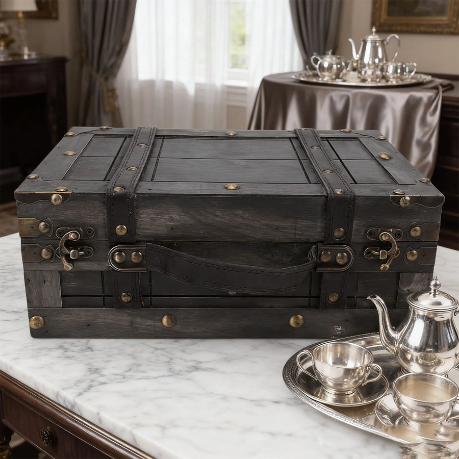 Vintage Wooden Storage Trunk