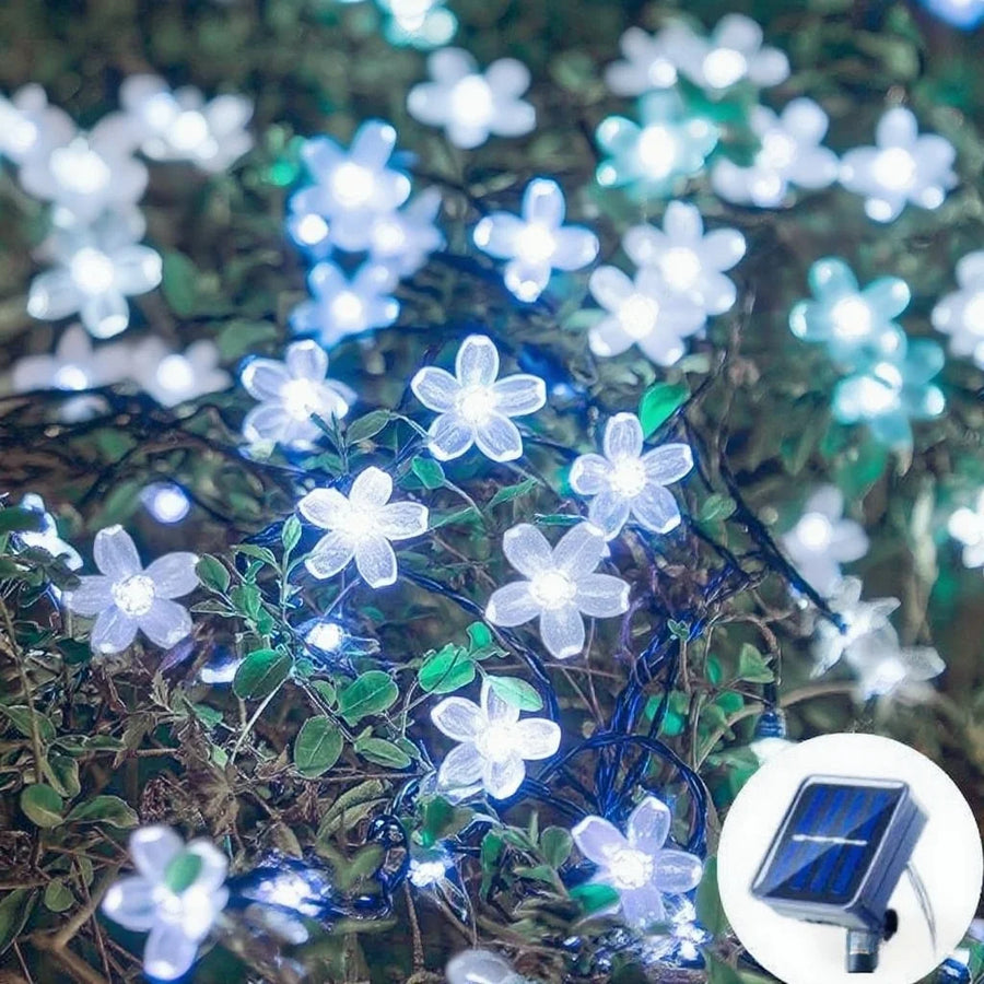 Solar Cherry Blossom String Lights