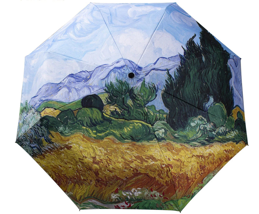 Fine Art Print Umbrella — Compact Foldable | UV & Rain | 9 Masterwork Designs