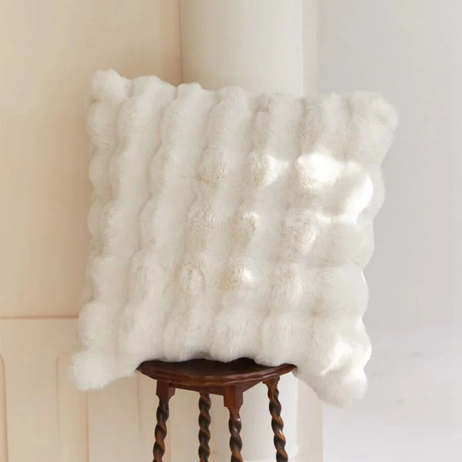 Soft Plush Fur Cushion Cover — 45x45cm | 7 Colours | Sofa & Bedroom Decor