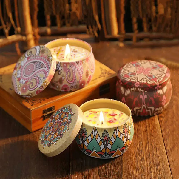 Dried Floral Aromatherapy Candle — Smokeless Soy Wax | Yoga & Bath | Gift Edition