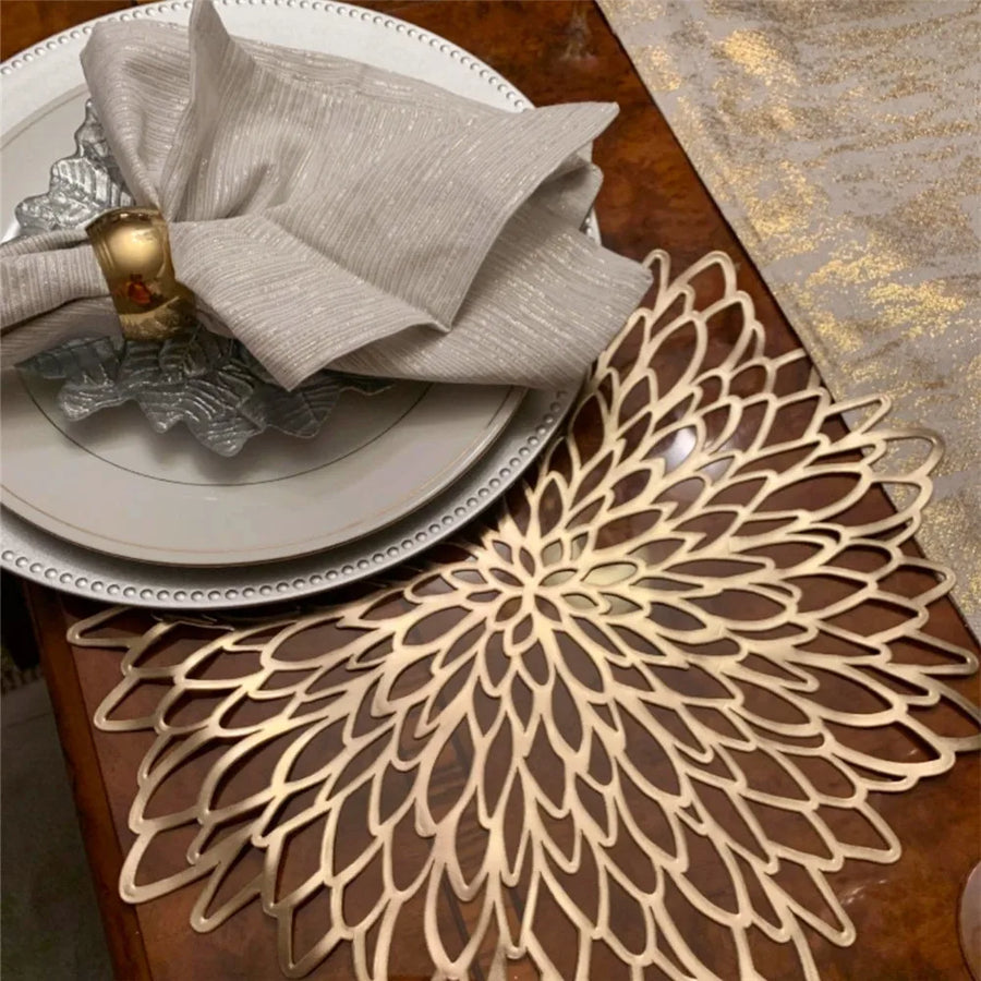 4 PC/6 PC Flower Placemats