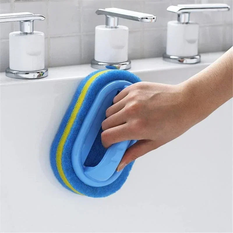 Handled Sponge Scrub Brush — Bathtub, Tiles, Kitchen & Bathroom
