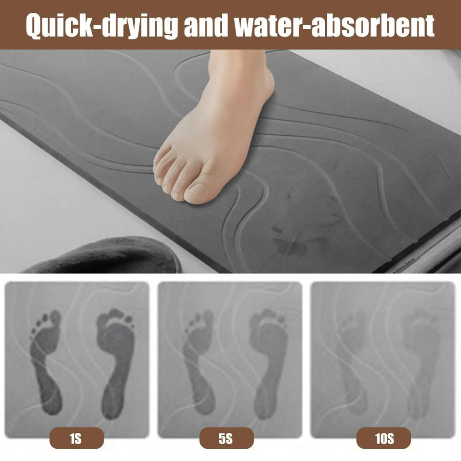 Diatomite Bath Mat — Quick-Dry, Non-Slip, 40×60cm