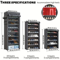 Rolling shutter shoe cabinet
