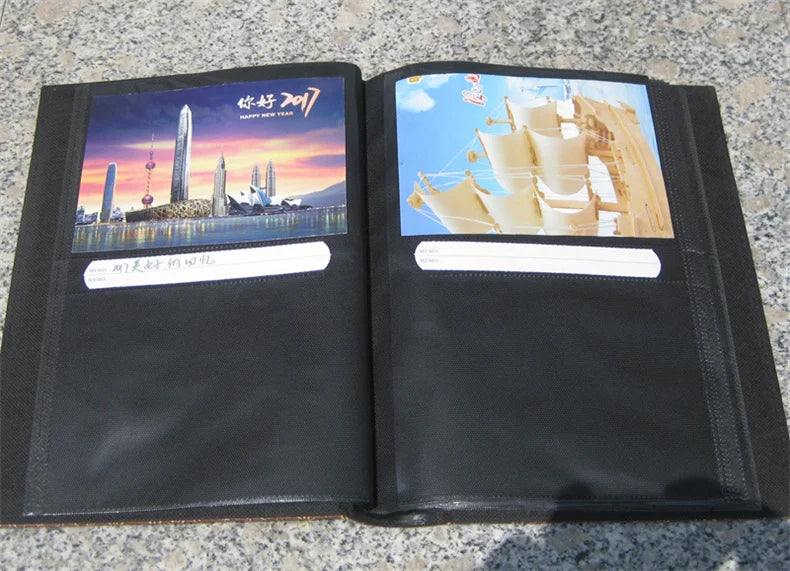 PU Leather Photo Album — 200+ Photos | 6-Inch Pockets | Gift Edition