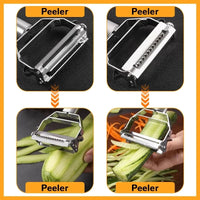 Multi-Function Stainless Steel Vegetable Peeler | 2-in-1 & 4-in-1