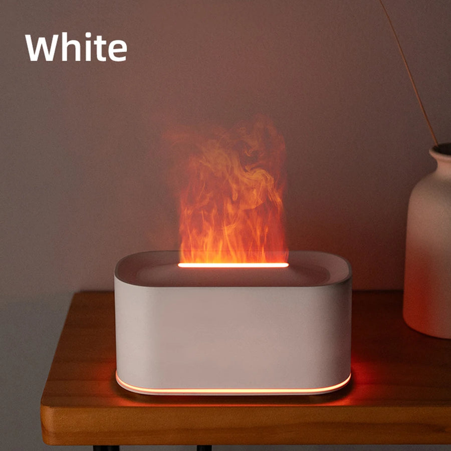 Flame Essential Oil Diffuser — Aromatherapy Humidifier | Colourful Water Vapour | 7 Finishes