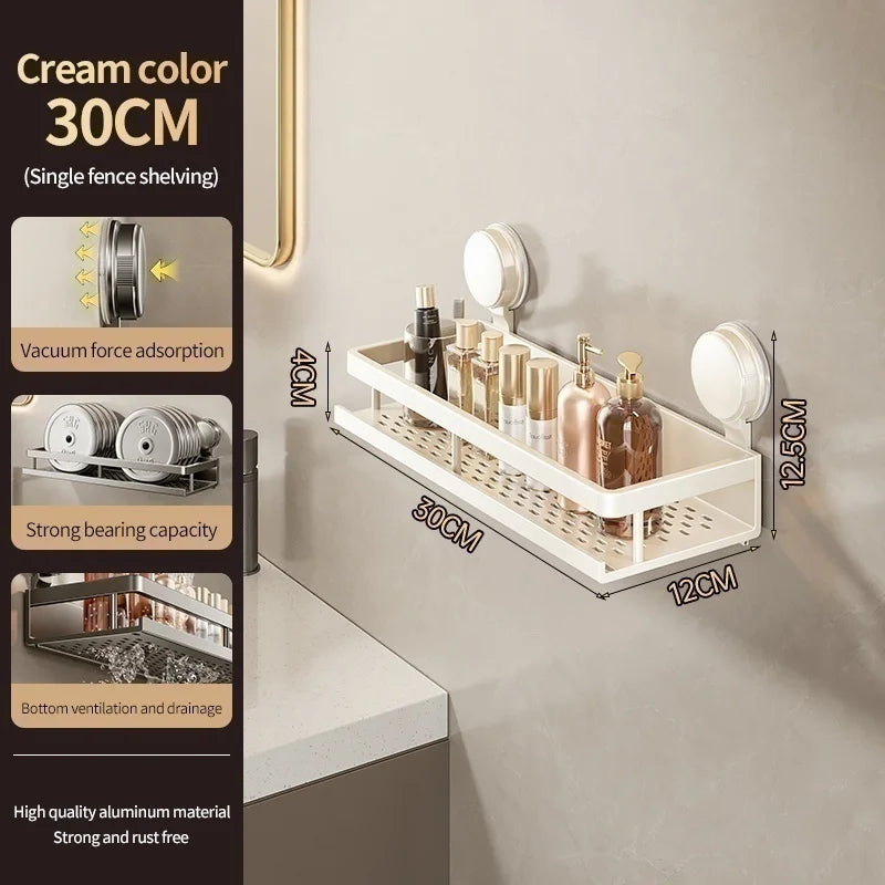 Suction Cup Bathroom Rack — No Drill Required