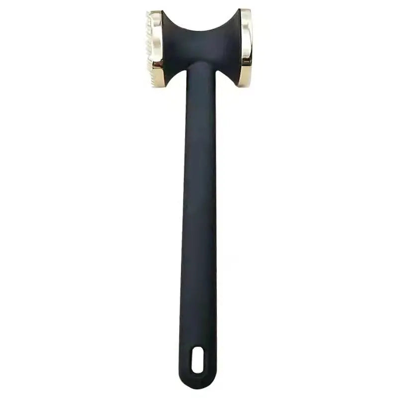Heavy-Duty Stainless Steel Meat Tenderizer Hammer | Gold & Black