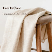 Minimalist Linen Texture Shower Curtain — Weighted Hem | Thick Polyester | 5 Colours | 5 Sizes