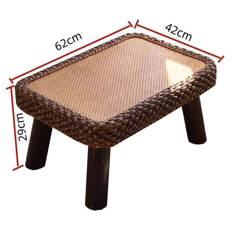 Rattan Coffee Table & Cushion Set