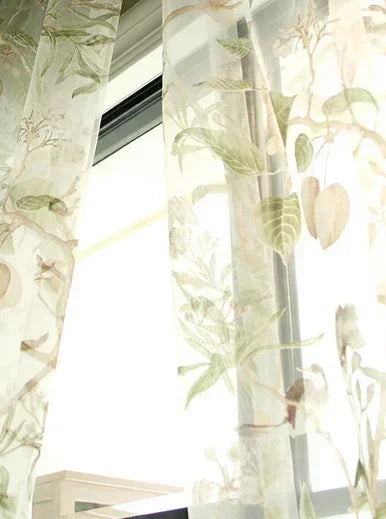 Countryside Floral Cotton Linen Curtains — American Country Style | Custom Sizes