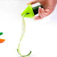 Rotary Vegetable Grater & Spiral Peeler — Manual Twist Shredder, Compact