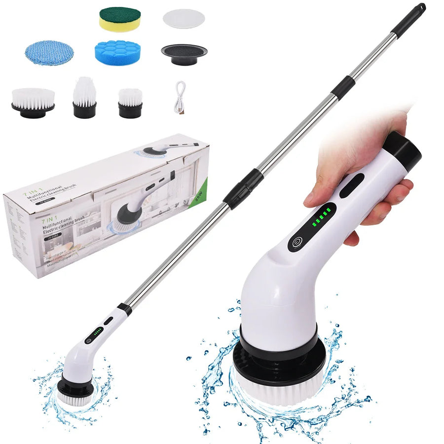 9-in-1 Cordless Electric Spin Scrubber | Kitchen & Bathroom Cleaning Brush