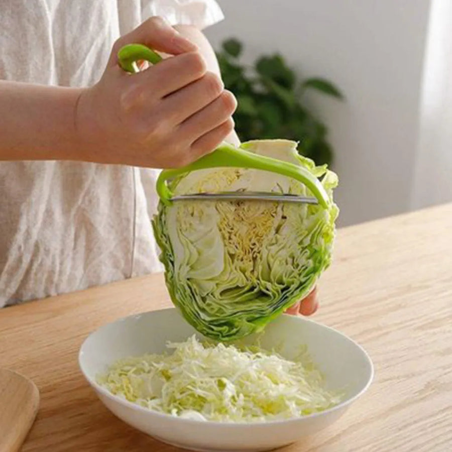 Handheld Vegetable Grater & Slicer — Stainless Steel Blade, Non-Slip Handle