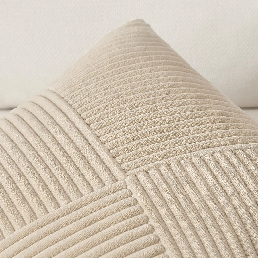 Corduroy Textured Cushion Cover | Boho Windmill Pattern | 45×45cm