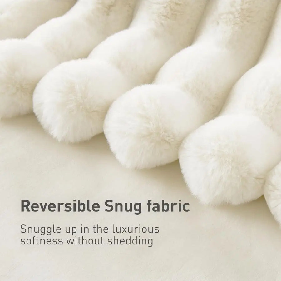 Reversible Double-Sided Throw Blanket — Striped & Solid | Skin-Soft | 8 Colours