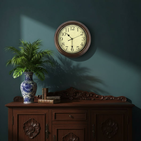 Large Retro Silent Wall Clock — American Classic Style | Living Room & Kitchen